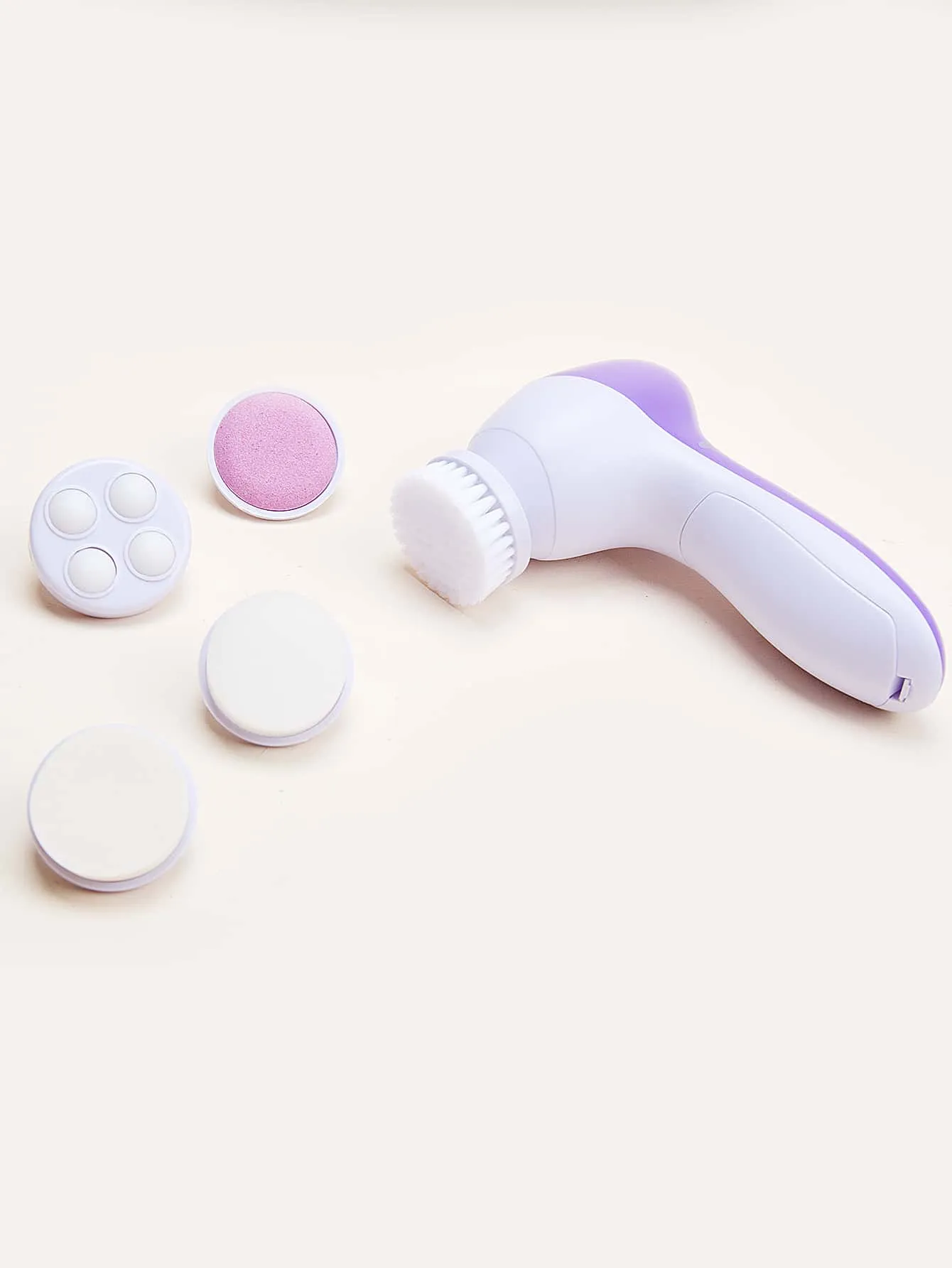 1pc Electric Cleansing Brush & 5pcs Brush Head