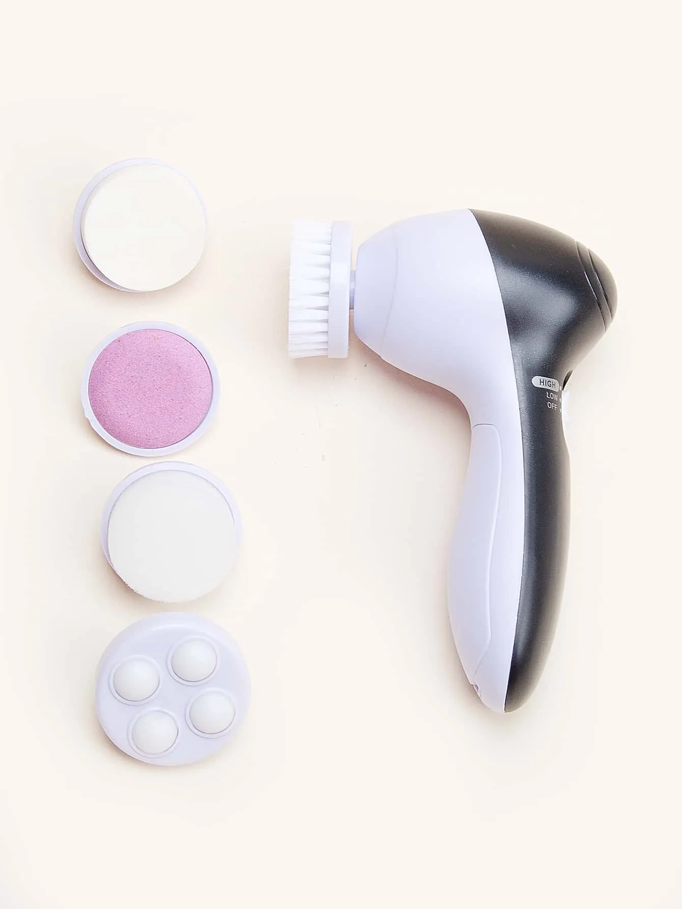 1pc Electric Cleansing Brush & 5pcs Brush Head