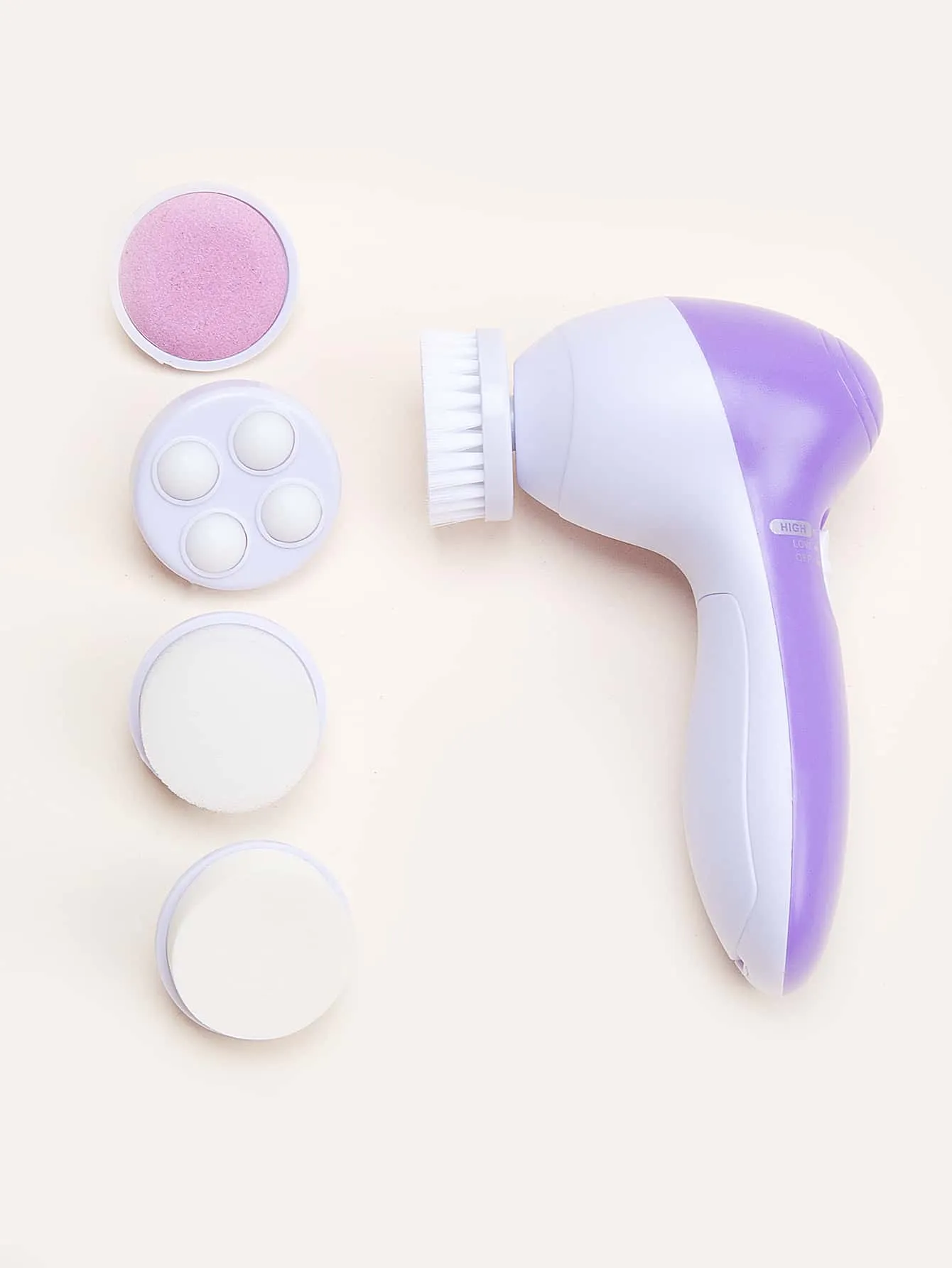 1pc Electric Cleansing Brush & 5pcs Brush Head