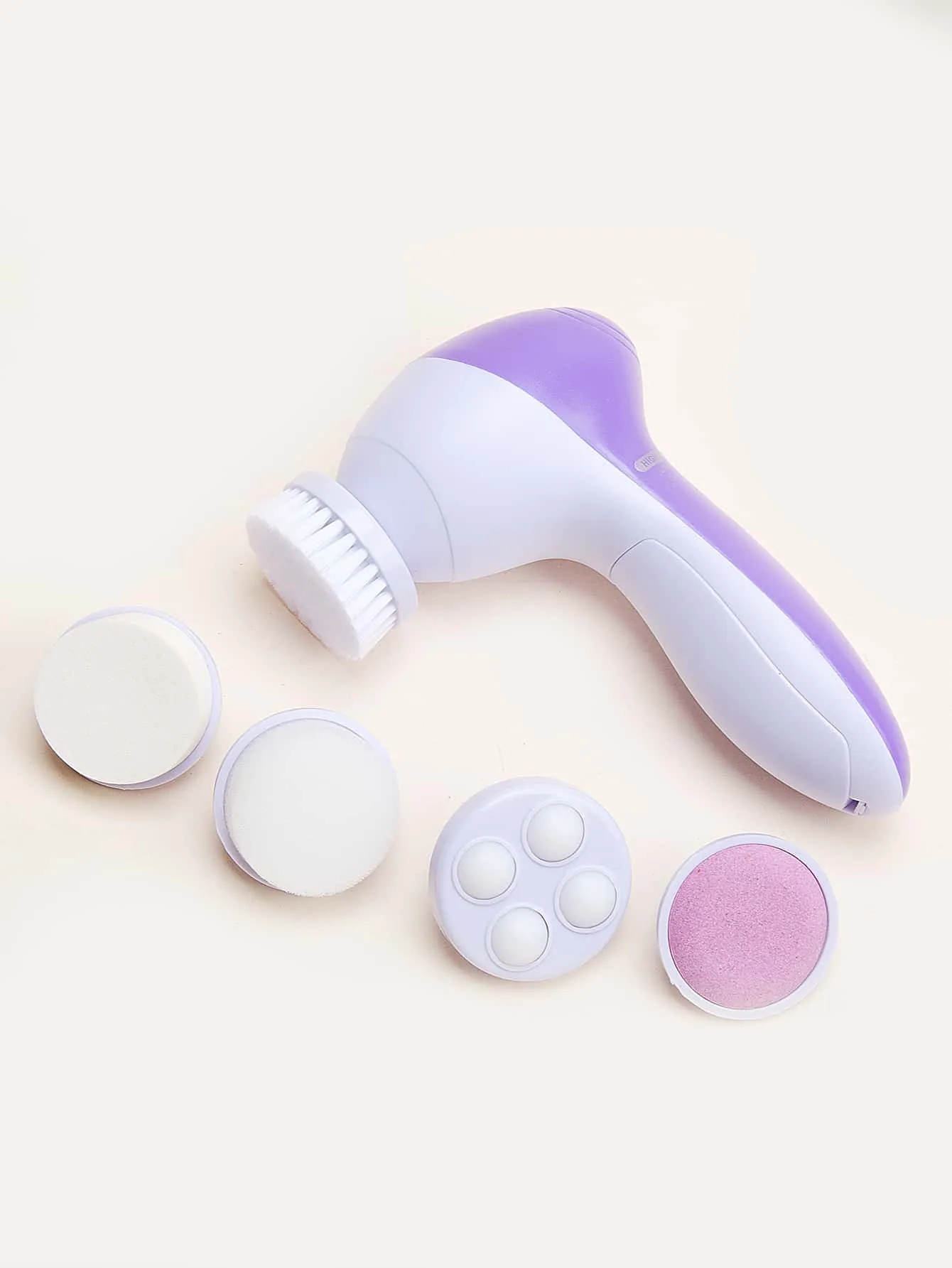 1pc Electric Cleansing Brush & 5pcs Brush Head