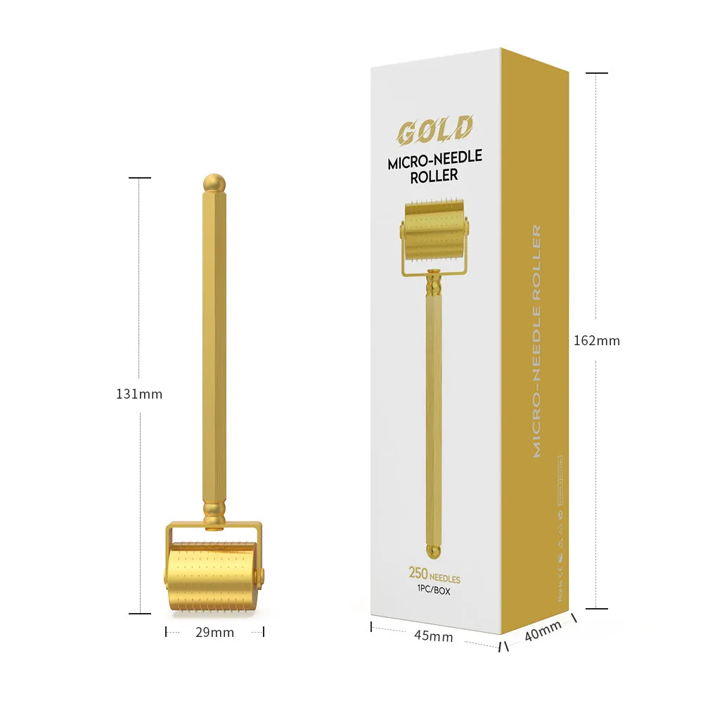 24K Gold Plated Lux Derma Roller (250 Pins)