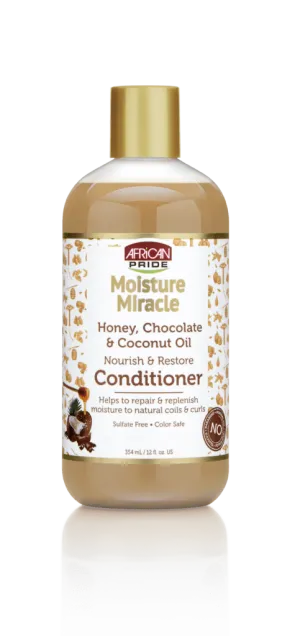 African Pride Moisture Miracle Honey, Chocolate & Coconut Oil Conditioner 16oz