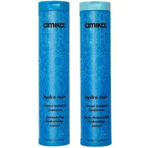 Amika Hydro Rush Intense Moisture Shampoo & Conditioner Twin 2 x 275ml