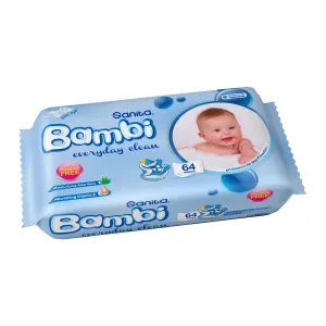 Bambi Baby Wet Wipes Everyday Clean - 64's