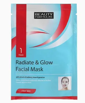 Beauty Formulas Radiate And Glow Facial Mask