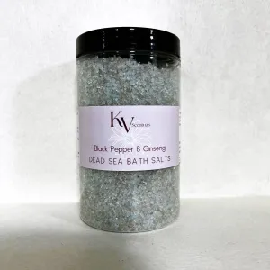 Black Pepper & Ginseng Dead Sea Bath Salts 475g