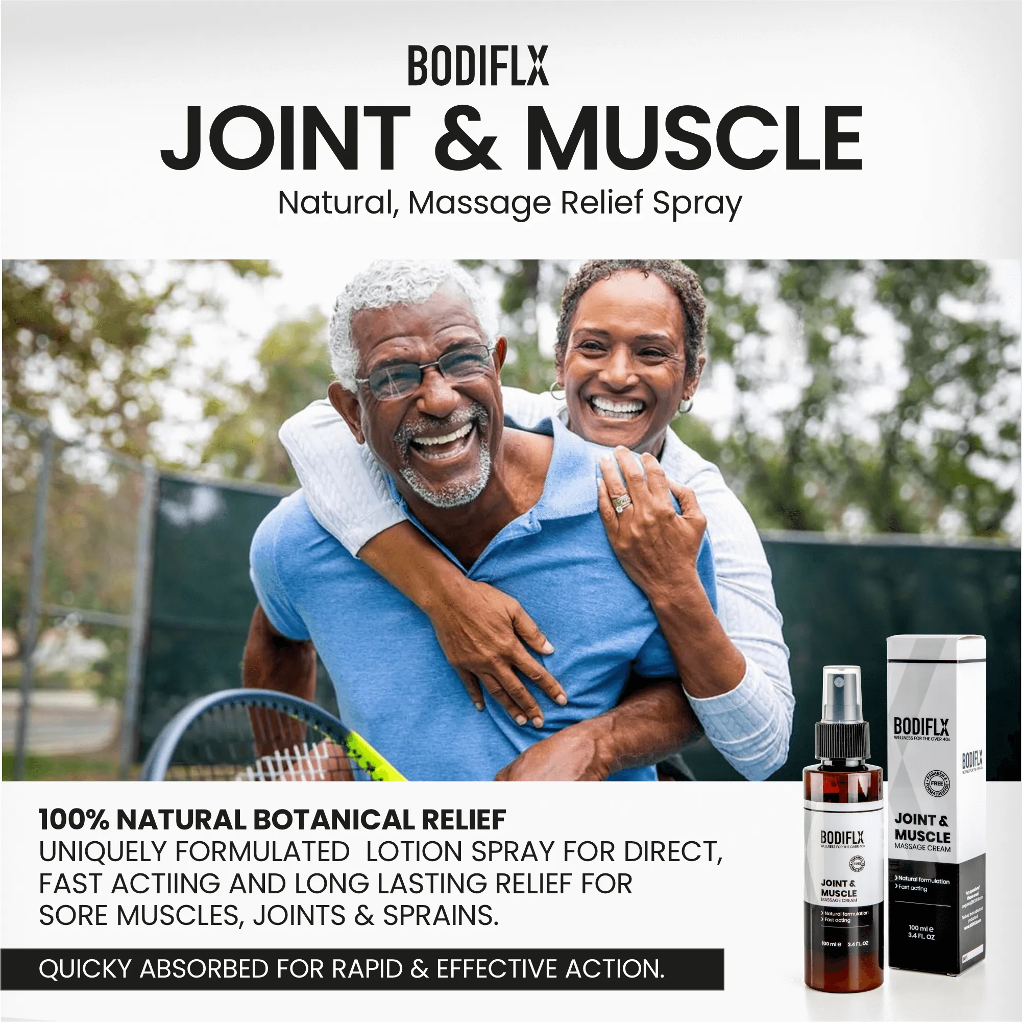 BODIFLX Joint & Muscle, Natural, Massage Relief Spray 100 ml