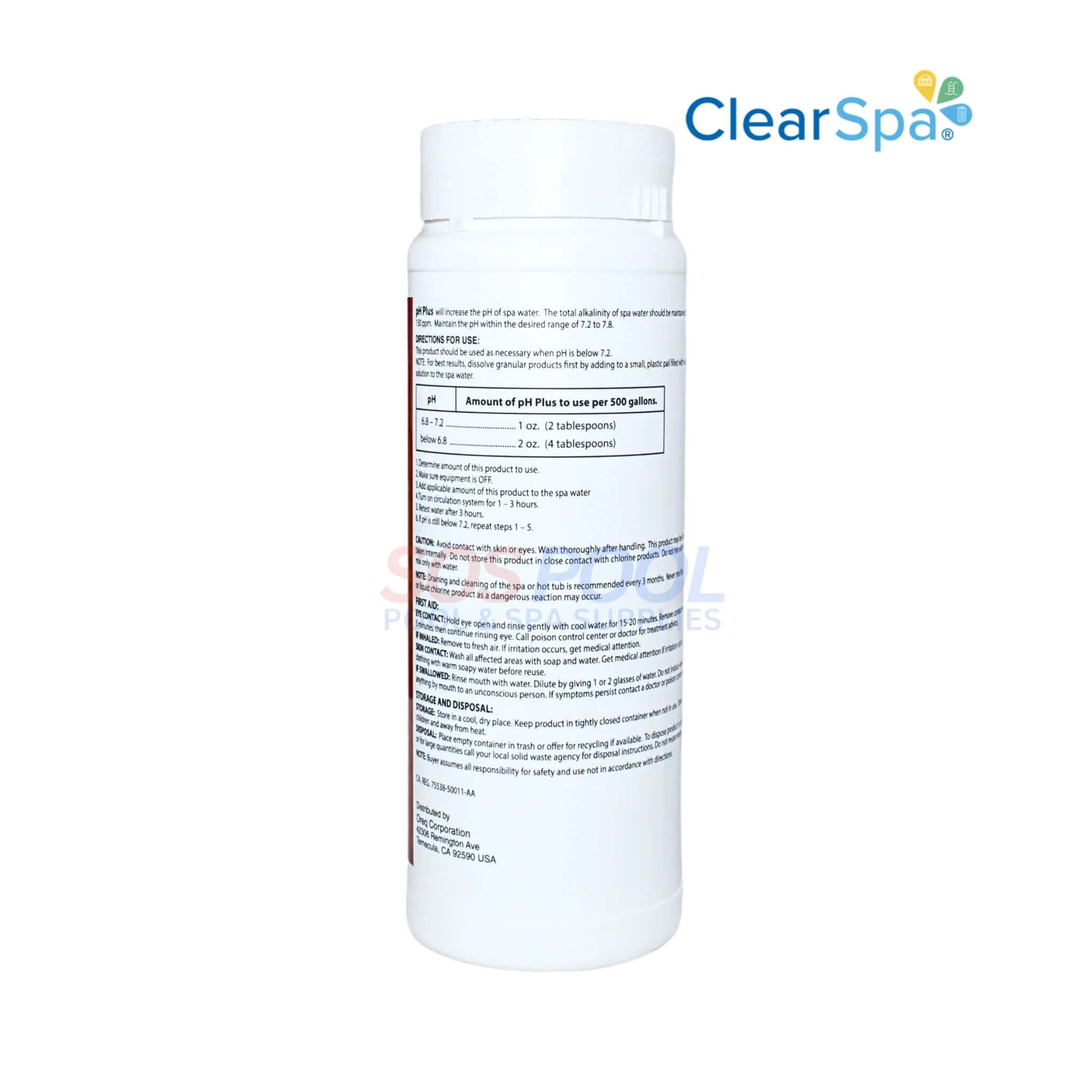 Clear Spa pH Plus Increaser | 2lbs | CSSA002