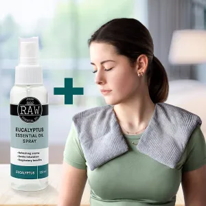 COMBO DEAL : Neck & Shoulder Wheat Wrap & Essential Oil Eucalyptus Spray