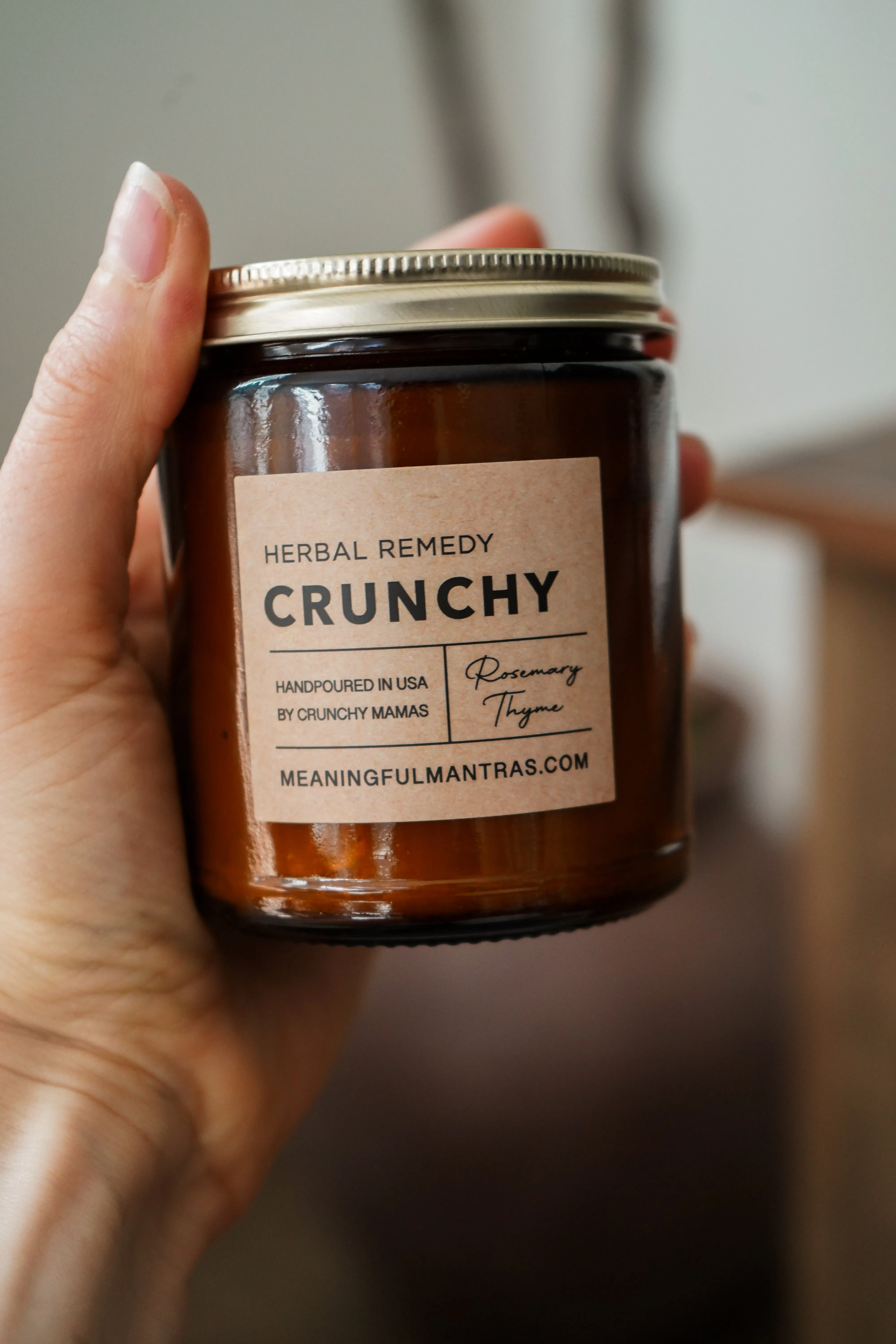 Crunchy Herbal Remedy Natural Candle