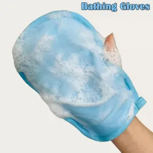 Double-Sided Soft Exfoliating Bath Mitt, PVA Sponge, Blue, 1PC