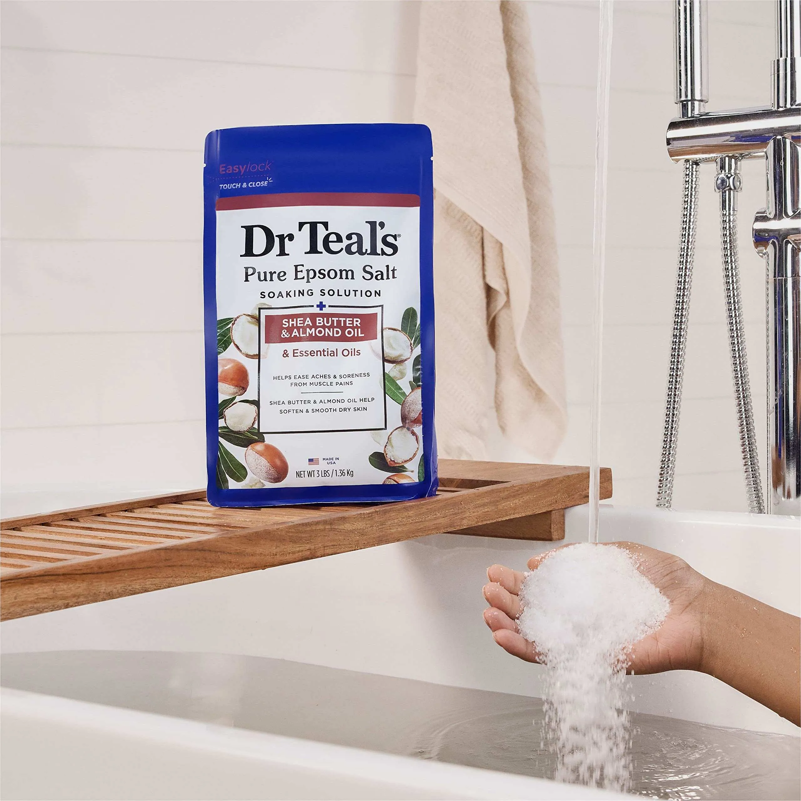 Dr. Teal's Epsom Salt Shea Butter & Almond Oil Soak Solution - 3 Lbs