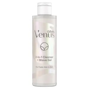 Gillette Venus for Female Pubic Hair and Skin, 2-in-1 Cleanser   Shave Gel, 6.4 oz, White