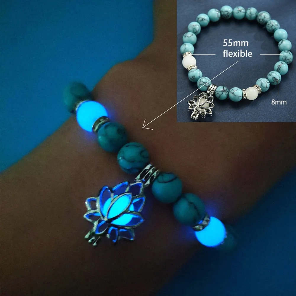 Glow In The Dark Natural Stone Bracelet