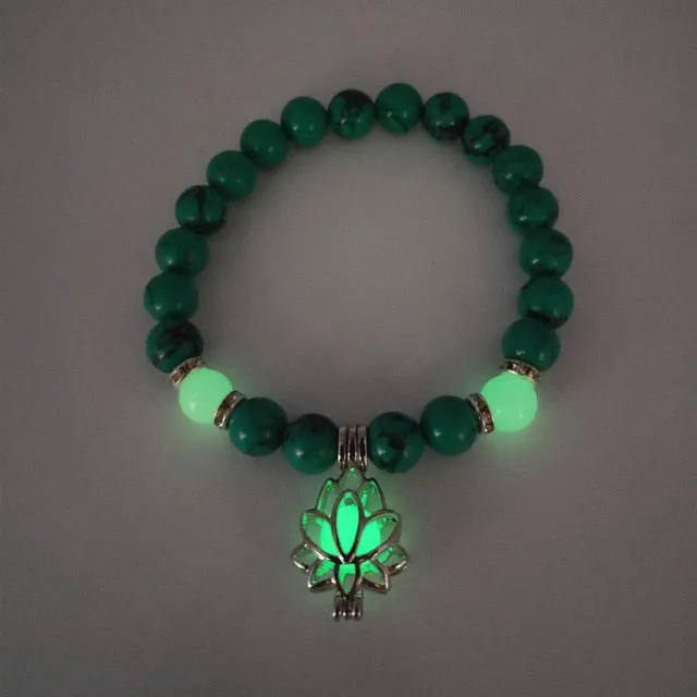 Glow In The Dark Natural Stone Bracelet