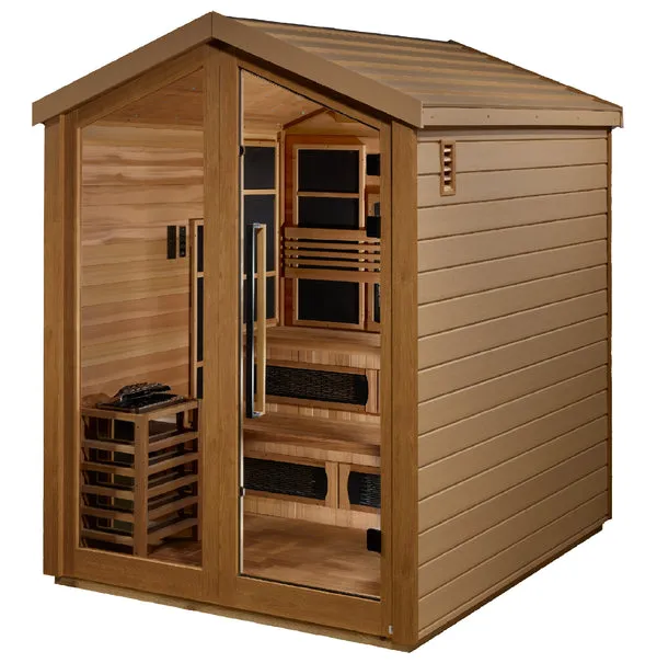 Golden Designs Kaskinen 6 Person Full Spectrum Hybrid Outdoor Sauna