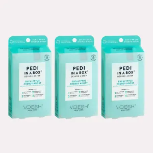 Pedi in a Box Deluxe 4 Step Eucalyptus Energy Boost Trio