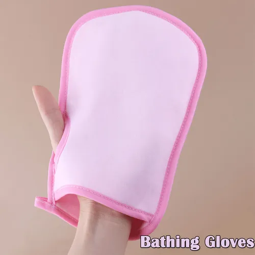 Pink Double-Sided Exfoliating Bath Mitt, Super Soft, PVA Sponge