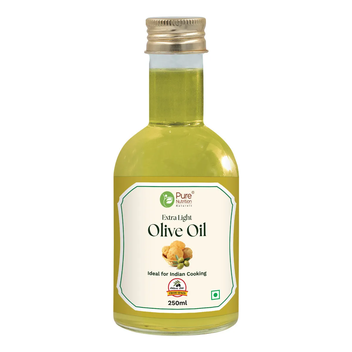 Pure Nutrition Extra Light Olive Oil 250ml | 100% Pure | Ideal for Cooking, Salads, Skin & Hair Olive Oil PET Bottle (250 ml)