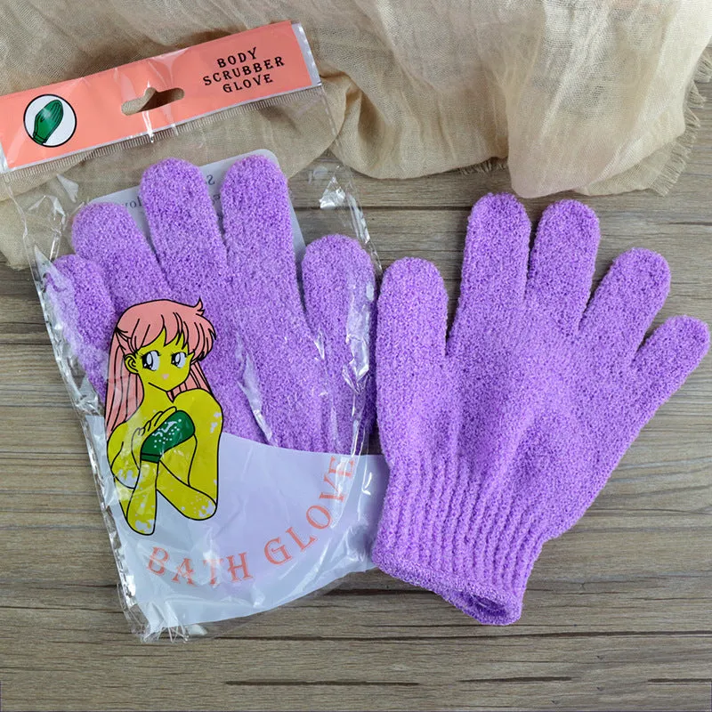 Shower rubbing gloves, exfoliating gloves