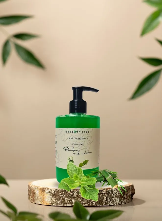 Soap&friends Bamboo With Mint Liquid Soap Refreshing Green Cleanse, 300 ml