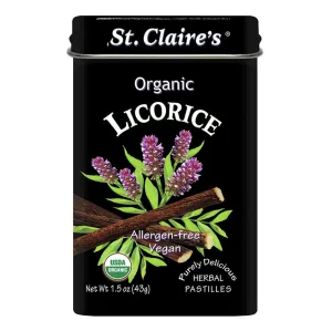 St.Claires Organics Organic Herbal Pastilles Licorice 1.5 oz Tin