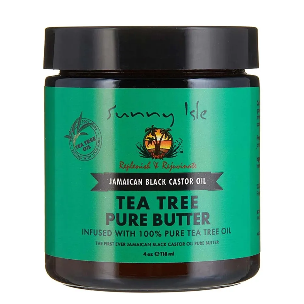 Sunny Isle Jamaican Black Castor Oil Pure Butter with Tea Tree Oil 4 oz